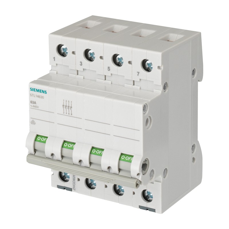 Siemens 5TL14630 Interruttore Sezionatore  63A a 4 poli   440V