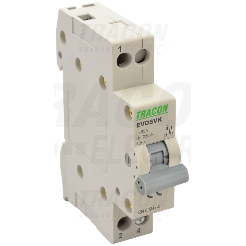 COMMUTATORE  DIN  1 mod  1-0-2    63Amp   Tracon    SVK1-63