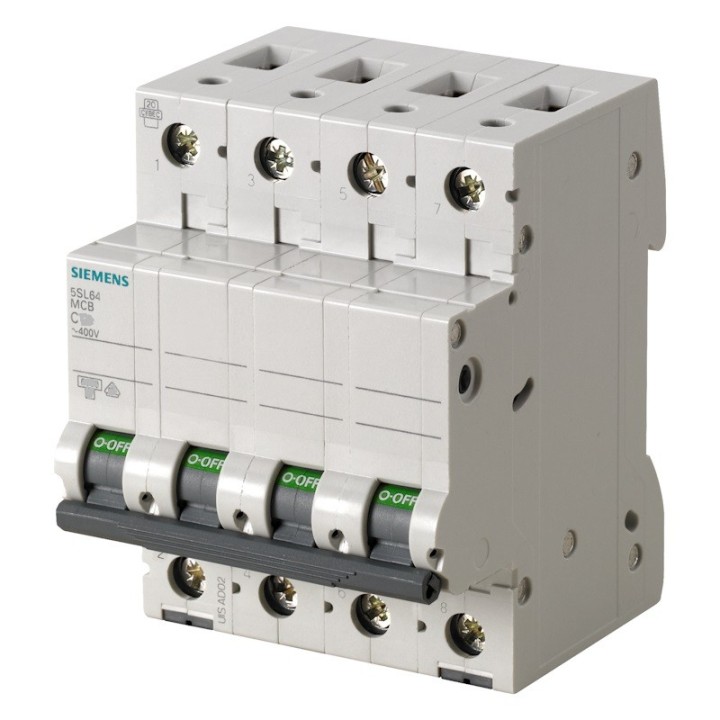 Interruttore magnet. 6KA 4p C 6A-63A Siemens 5SL64..7 ( non abbinabile con blocco vigi 5SM  )