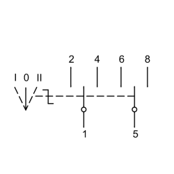 COMMUTATORE di Linea DIN  2 mod  1-0-2   230V  ( 32A  o  63A  )  Tracon SVK2