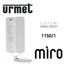 CORNETTA CITOFONICA URMET 1150/1 MIRO Bianco con Apriporta  e Tasto Supplementare  4+1