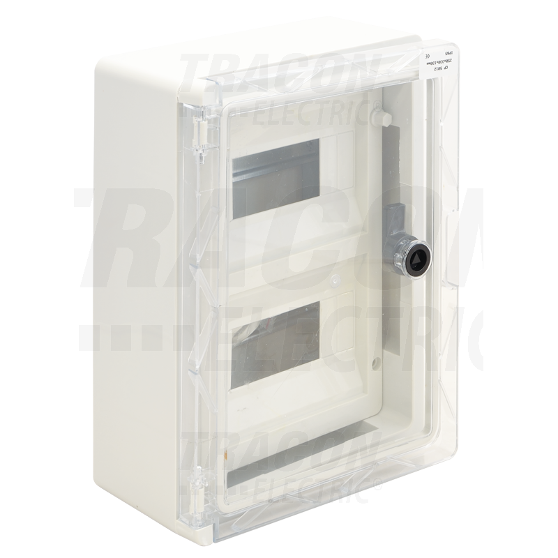 Armadio Elettrico ABS  con pannello 2x9 mod. din porta trasparente IP65,  330x250x130 tracon