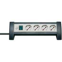 CIABATTA  CON INTERRUTTORE  4 SCHUKO BIVALENTE NERO   da  SCRIVANIA  BRENNENSTUHL 1156255414