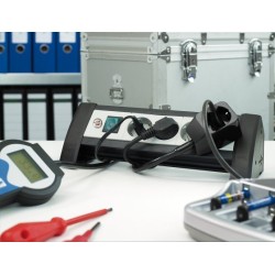 CIABATTA  CON INTERRUTTORE  4 SCHUKO BIVALENTE NERO   da  SCRIVANIA  BRENNENSTUHL 1156255414