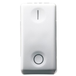 GW20503 INTERRUTTORE BIPOLARE 250V ac - 16A - SIMBOLO 0/I - 1 MODULO - SYSTEM WHITE