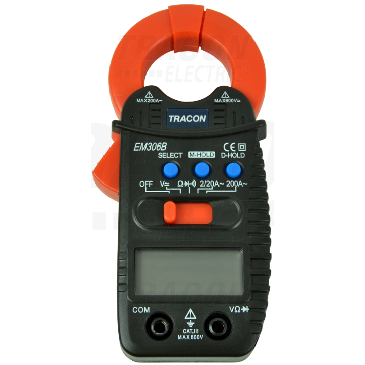 Pinza amperometrica digitale + TESTER      EM306B Tracon