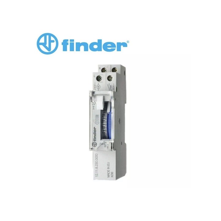 FINDER 12118230 OROLOGIO 24H 1MOD ELETTROMECCANICO 230v
