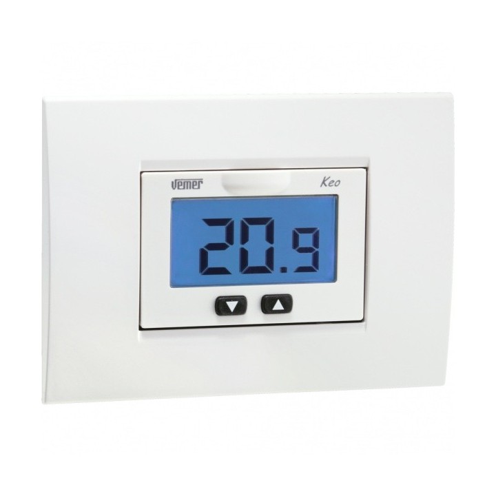 Vemer VE558300 – Termostato da incasso con alimentazione 230V KEO-A LCD