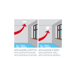 LUX804 - ø.100 - Serie BORA  Aspiratore da parete centrifugo ( Simile al vortice  VORT Quadro )