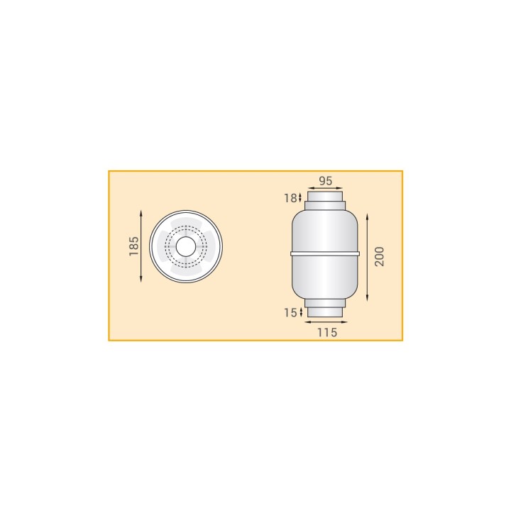 LUX232 - ø.100 - Aspiratore Sopra cappa tubo-tubo (simile vortice Axial k