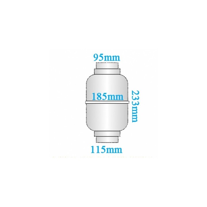 LUX232 - ø.100 - Aspiratore Sopra cappa tubo-tubo (simile vortice Axial k