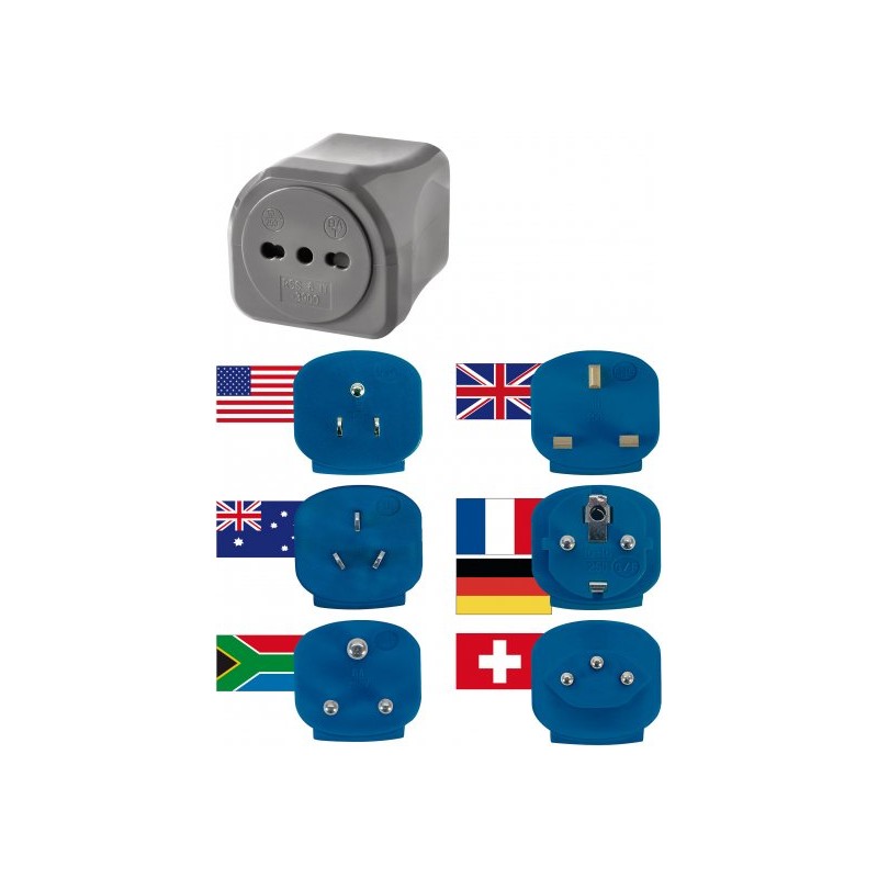 SET 6 SPINE DA VIAGGIO INTERRUTTORE AUTOMATICO 10A BRENNENSTUHL 1508165