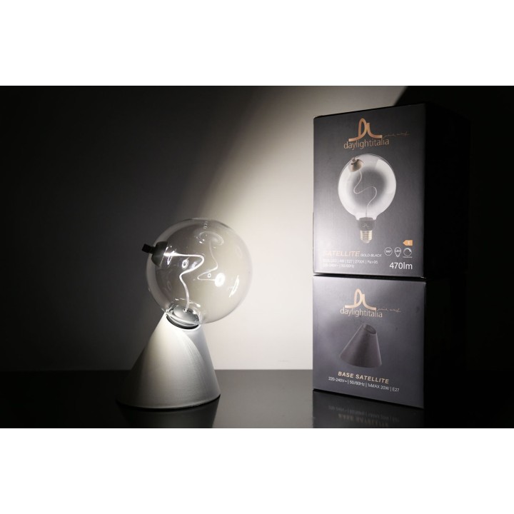 BASE con Lampadina Led a sfera Satellite 4W E27 2700K  470 lm