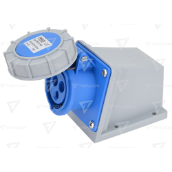 Presa industriale parete cee 2P+T 16A  230V  IP67  TICS-1132 TRACON