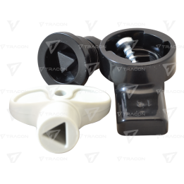 Serratura plastica per armadi TME, triangolare  per quadri ABS  tme-zmh Tracon