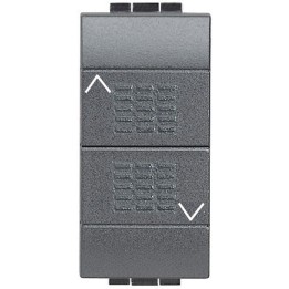 L4037 DOPPIO PULSANTE SALESCENDI  con ITERBLOCCO LIVING INTERNATIONAL BTICINO