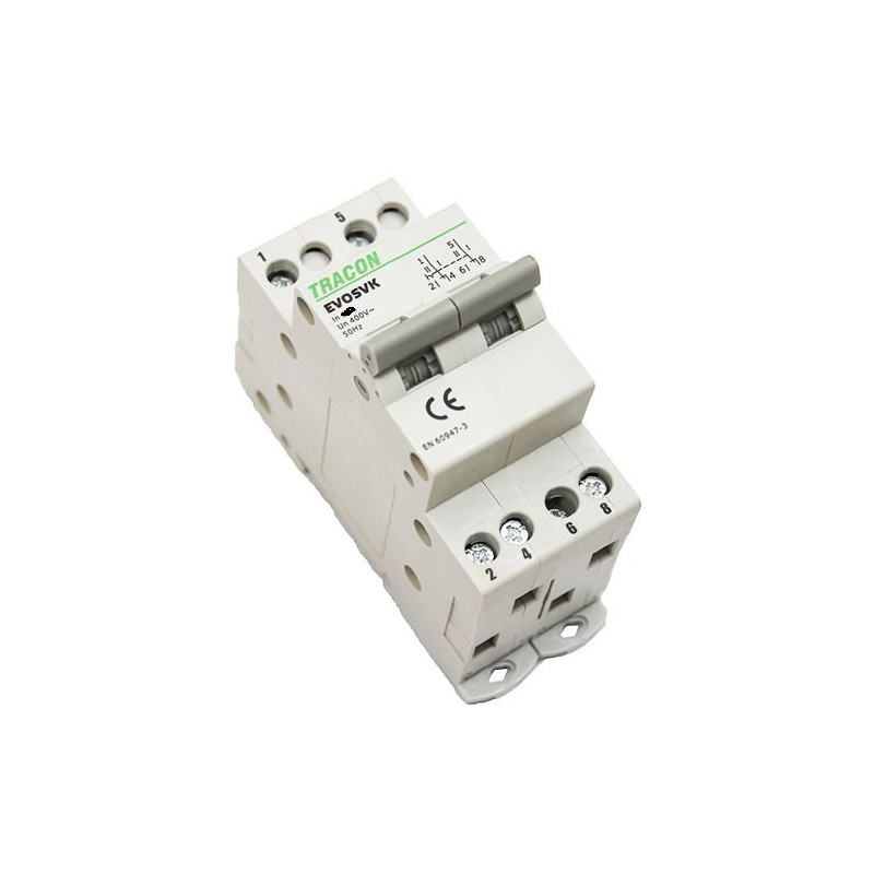 COMMUTATORE di Linea DIN  2 mod  1-0-2   230V  ( 32A  o  63A  )  Tracon SVK2