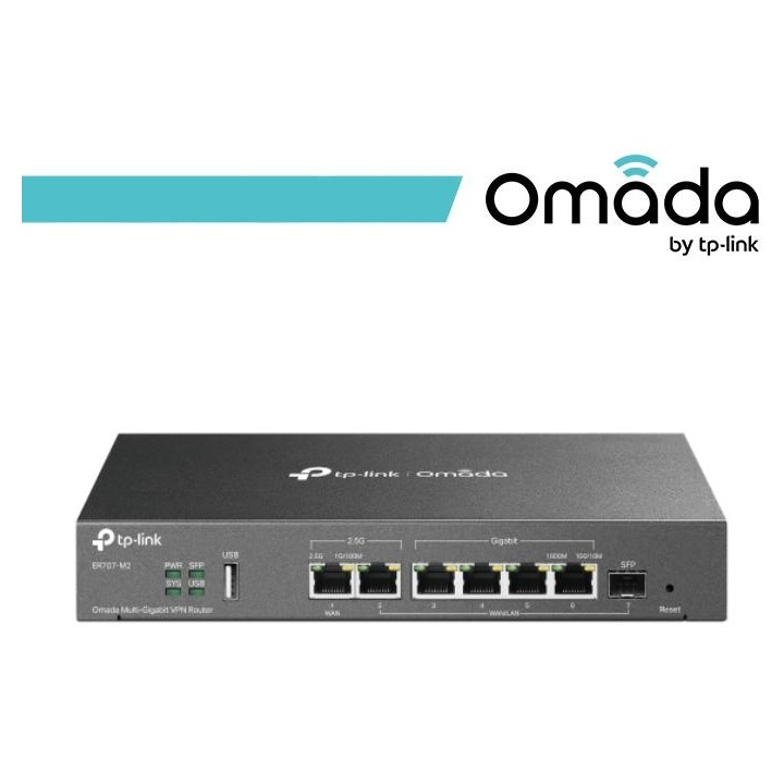 Omada Router VPN Multi-WAN con Porte 2.5G - ER707-M2