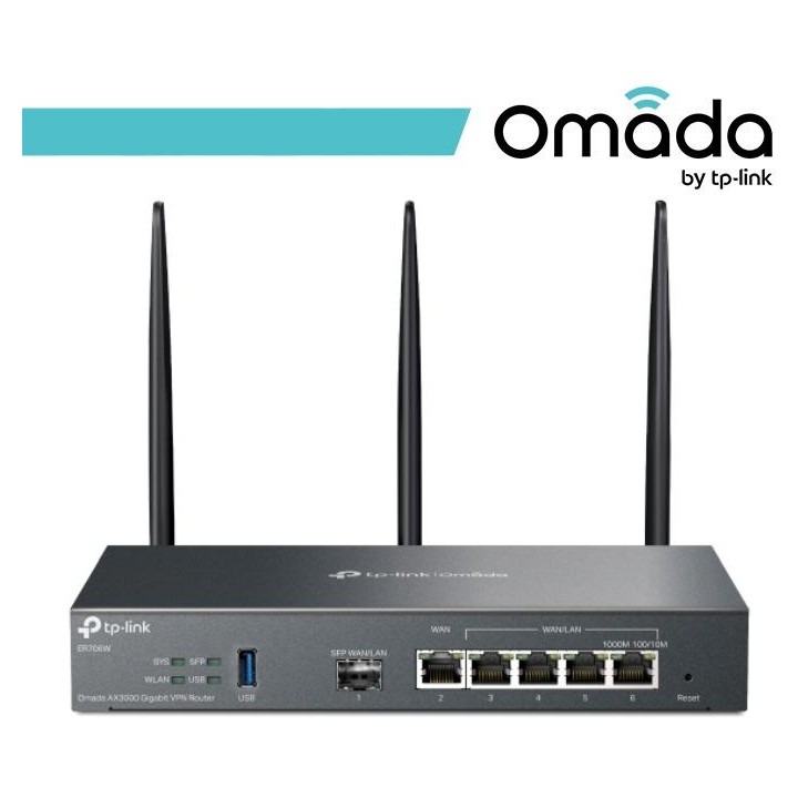 Omada Router VPN Multi WAN - Wi-Fi 6 AX3000 - ER706W