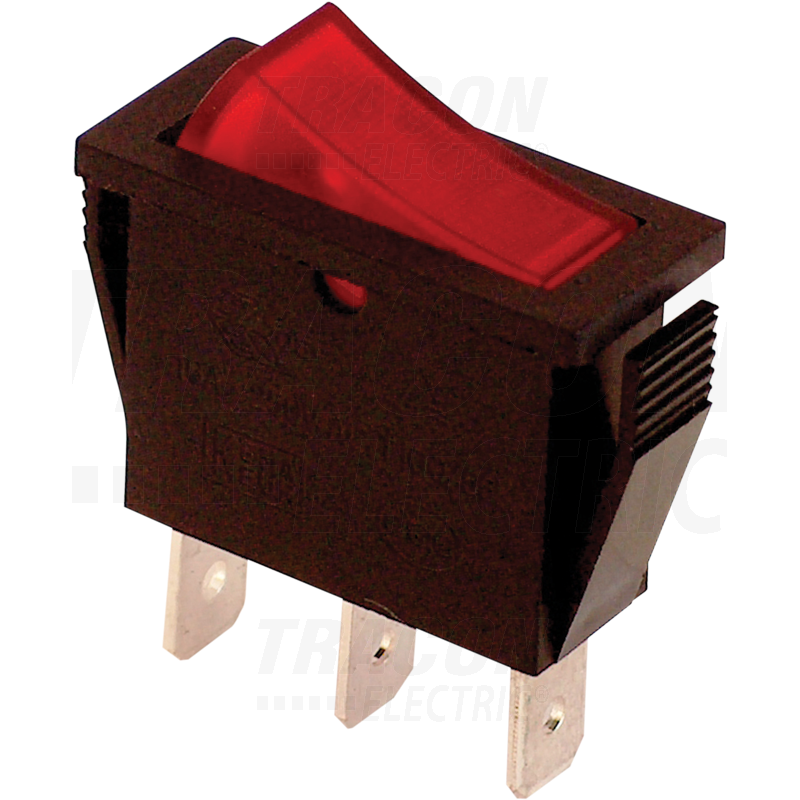 Interruttore per dispositivo, ON-OFF, con lamp., rosso 16(6)A, 250V AC TES21