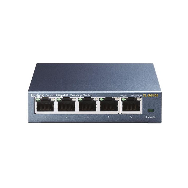 Switch 5 Porte Gigabit Plug & Play case in acciaio TL-SG105a