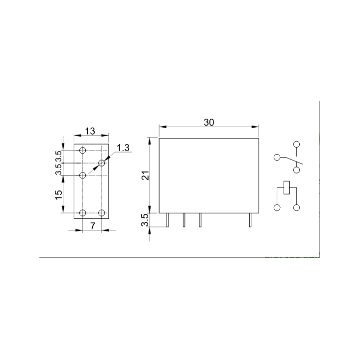 MINIRELE x CIRCUITO 1 CONT. 12 DC 10A 12V DC  PR12-1V10A