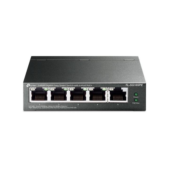 Switch 5 port Gigabit con 4-Port PoE+ TP-Link TL-SG105PE