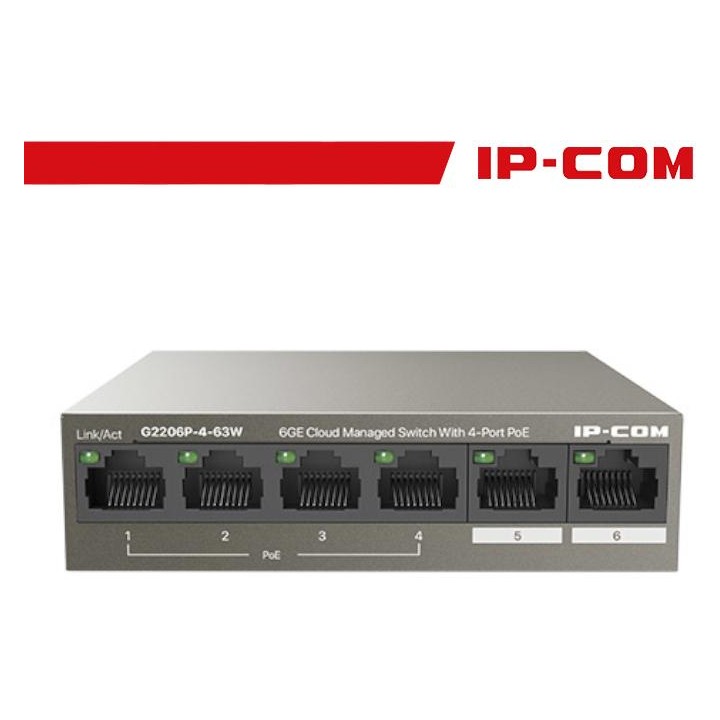 Switch IP-COM Cloud 6GE G2206P 4 porte PoE Gigabit