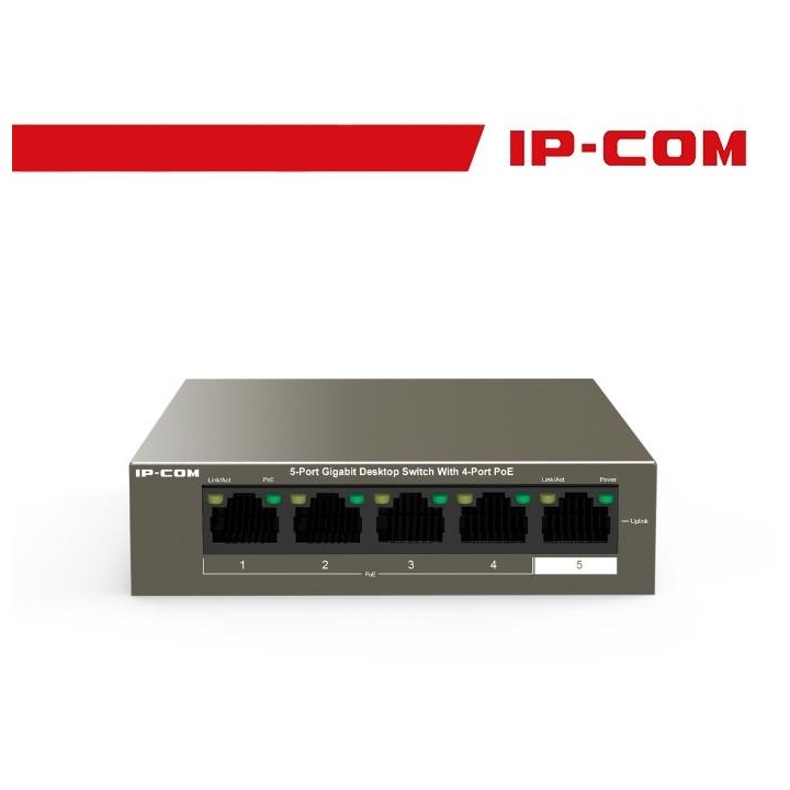 IP-COM Switch Desktop 5 Porte Gigabit con 4 Porte PoE 63W - G1105P-4-63W