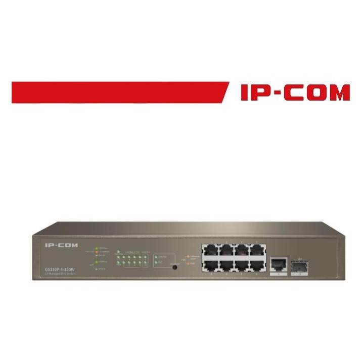 IP-COM Switch L3 Managed PoE 8 porte 10/100/1000 50W - G5310P-8-150W