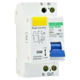 Magnetotermico Differenziale  4,5KA  1P+N  C   AC 30mA (0,03A)  COMTEC