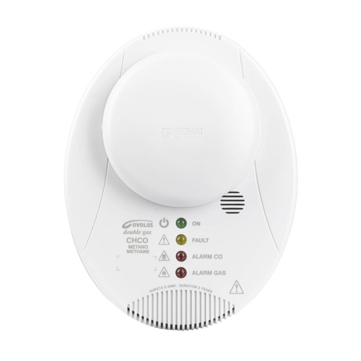 Rilevatore Metano+ Monossido di carbonio (CO) certificato  EN 50291- EN50194 - EN50270