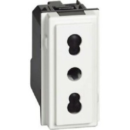 (promo ) KW4180   Presa bipasso 2P+T 10/16A  250Vac  LIVING NOW  BIANCO