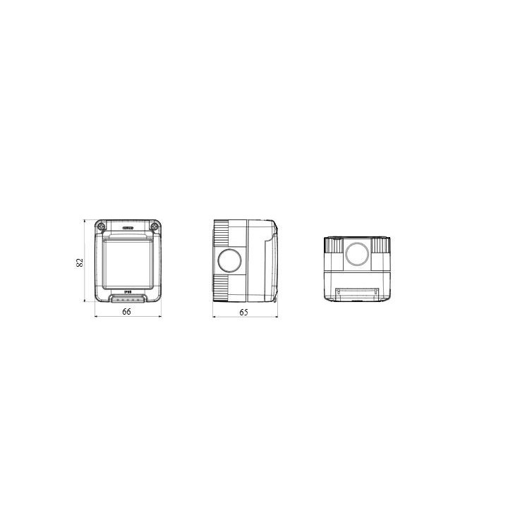 GW27041 CONTENITORE STAGNO  1 POSTO - GRIGIO RAL  - IP55 per APPARECCHI SYSTEM gewiss