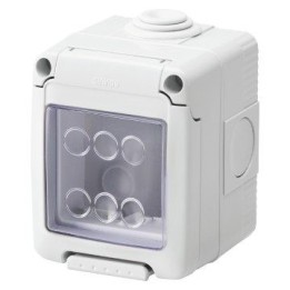 GW27042 CONTENITORE STAGNO  2 POSTO - GRIGIO RAL  - IP55 per APPARECCHI SYSTEM gewiss