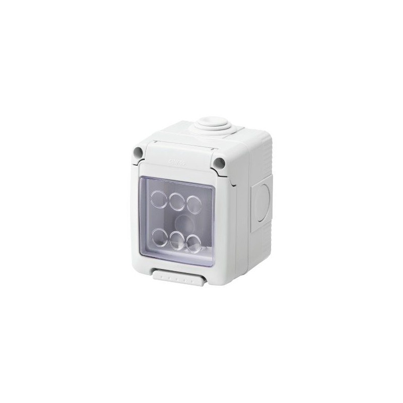 GW27042 CONTENITORE STAGNO  2 POSTO - GRIGIO RAL  - IP55 per APPARECCHI SYSTEM gewiss