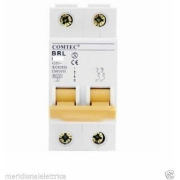 INTERRUTTORE MAGNETOTERMICO AUTOMATICO 6A - 63A 2 POLI 6 KA 2 modu..