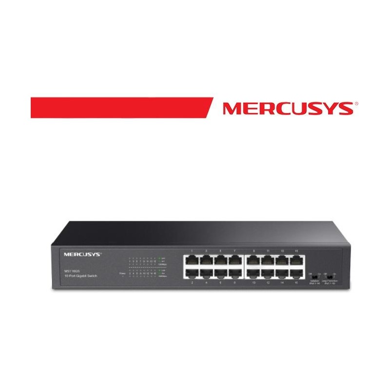 Mercusys 16-Port Gigabit Desktop/Rackmount Switch - MS116GS