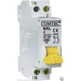 INTERRUTTORE MAGNETOTERMICO AUTOMATICO  6A - 32A  1p+n  4,5 KA  1 modulo din COMTEC