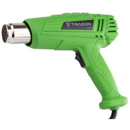 Pistola termica con custodia in plastica con 5 accessori  tracon  HLF-02    1000/2000W