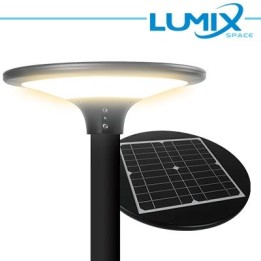 Testa Palo solare LED 4000K pannello fotovoltaico e sensore