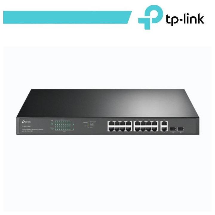 TP-Link Switch Rackmount 18 Porte Gigabit LAN, di cui 16 PoE