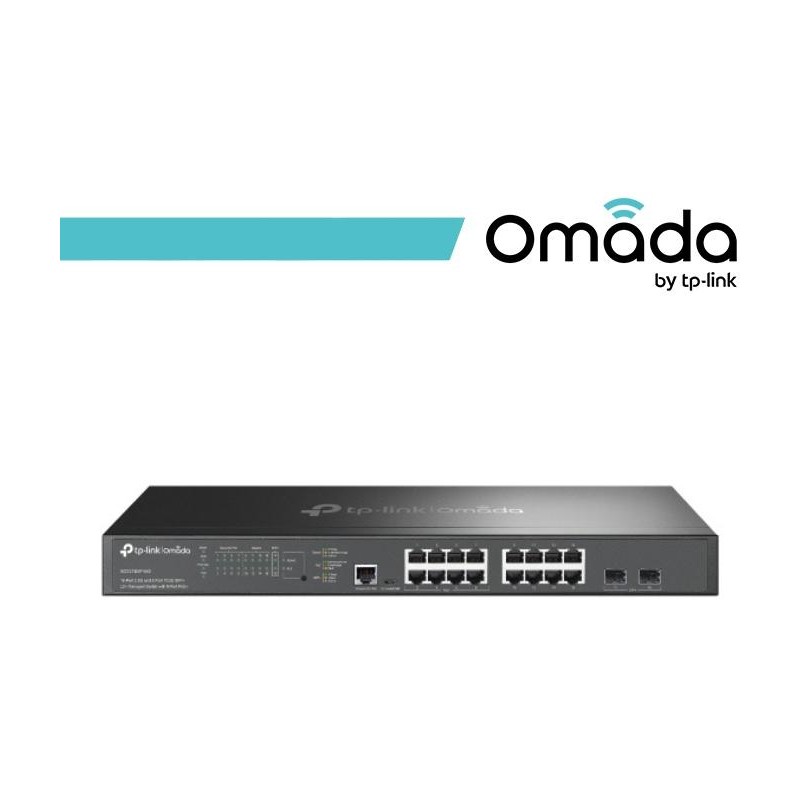 Omada Switch Managed L2+ con 16 Porte 2.5G, 8 PoE+, 2 10GE SFP+ - SG3218XP-M2