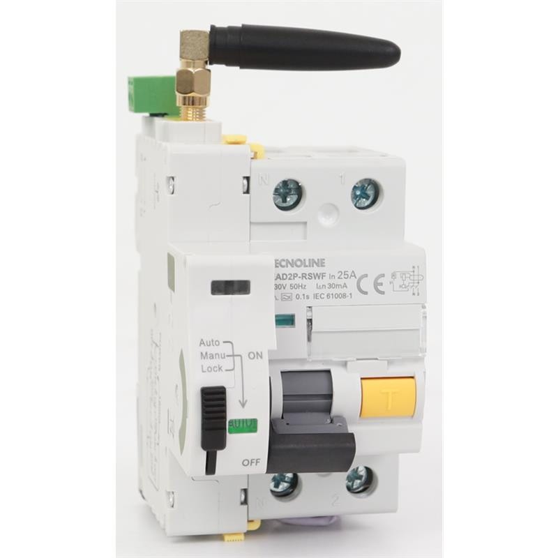 RIARMO AUTOMATICO Differenziale PURO 2P Wi-Fi Tuya 25A 30mA Tipo A STOP-GO RESTART