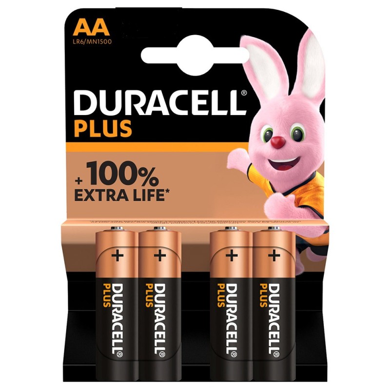 ( PROMO )  BLISTER STILO 4pz  Duracell Plus 100  AA   LR6/MN1500