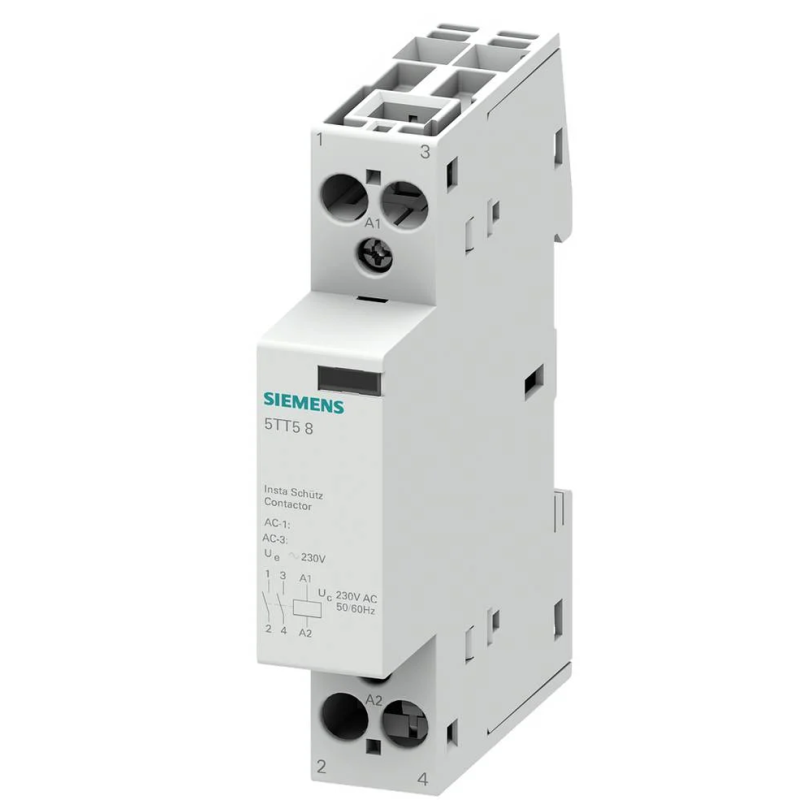 Siemens 5TT58100 Contattore  2poli  25A 230VAC 2NA 1 modulo DIN   ( sostituisce il 5TT58000 )