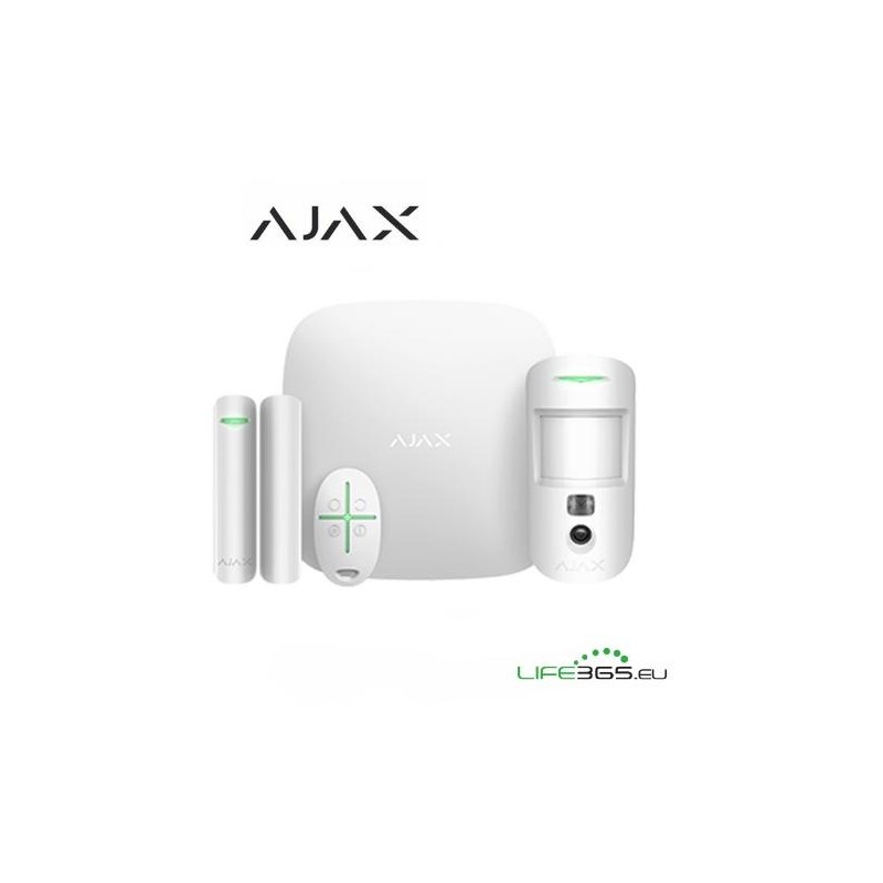 Ajax Kit di base con videocamera avanzato PLUS WI-FI(StarterKit Cam Plus) bianco