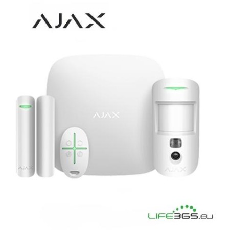 Ajax Kit di base con videocamera avanzato PLUS WI-FI(StarterKit Cam Plus) bianco