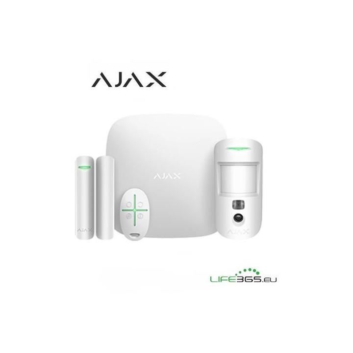 Ajax Kit di base con videocamera avanzato PLUS WI-FI(StarterKit Cam Plus) bianco