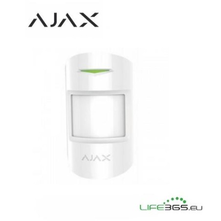 Ajax CombiProtect Rilevatore di Movimento e Rottura Vetro Pet Immune bianco